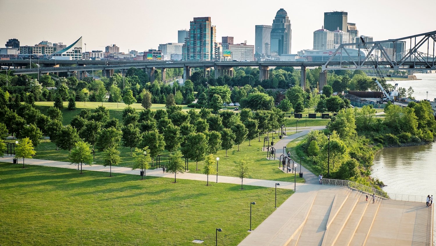 Arial view of Waterfront Park.